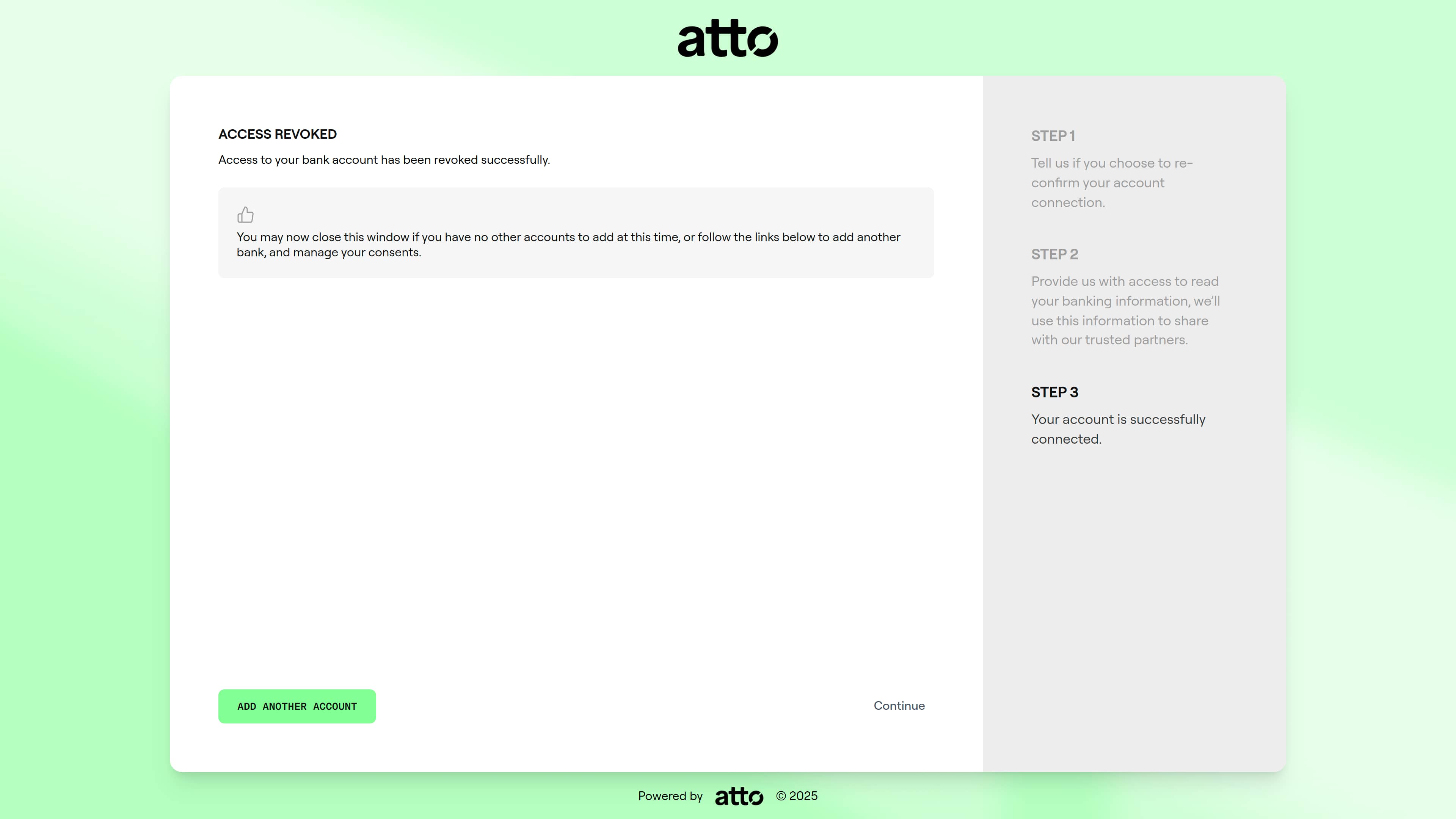 Reconfirmation disconnect flow step
4
